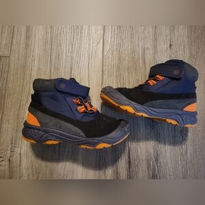 Stylish Kids Hiking Boots - Navy and Orange